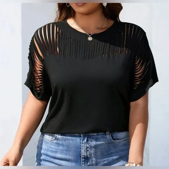 Ladder Ripped Tee - Picture 4 of 6